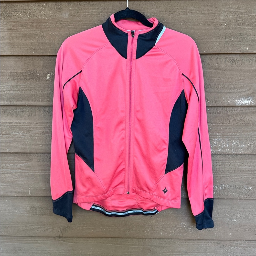 Specialized Women's Salmon and Black Color Cycling Jacket size L - Picture 1 of 4